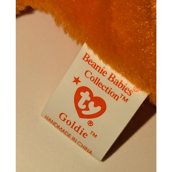 Vintage Ty Beanie Babies Goldie the Fish New Mint PVC Pellets Tag Protector - Picture 3 of 5